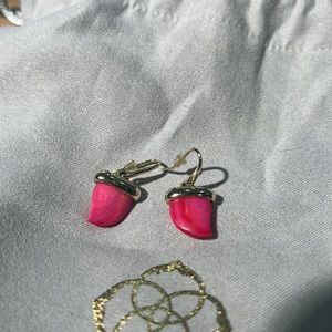 Kendra Scott Oleana Drop Earrings Pink & Gold